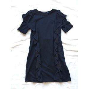 NWOT Halogen Black ruffle dress